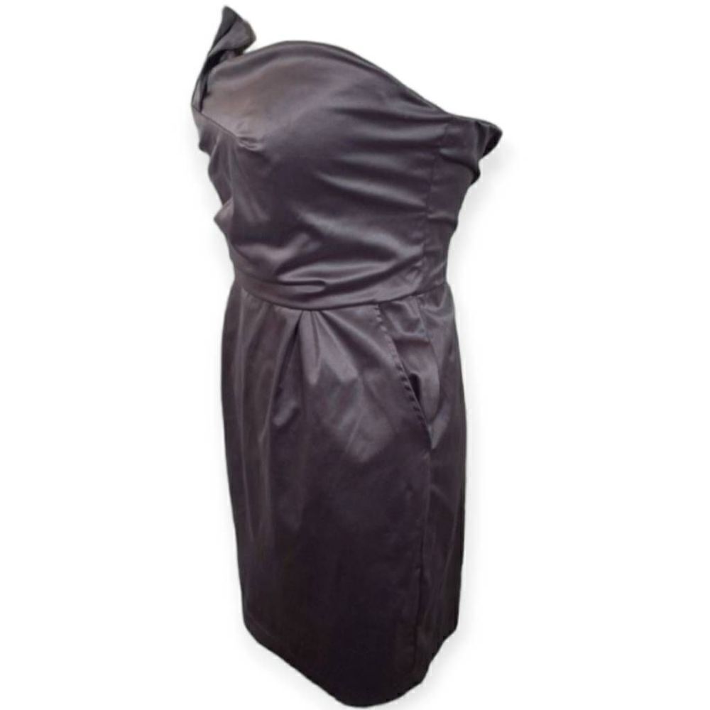POMPOUS GIRLY PURPLE/GRAY STRAPLESS SATIN DRESS SZ.11 EUC. - Picture 4 of 7